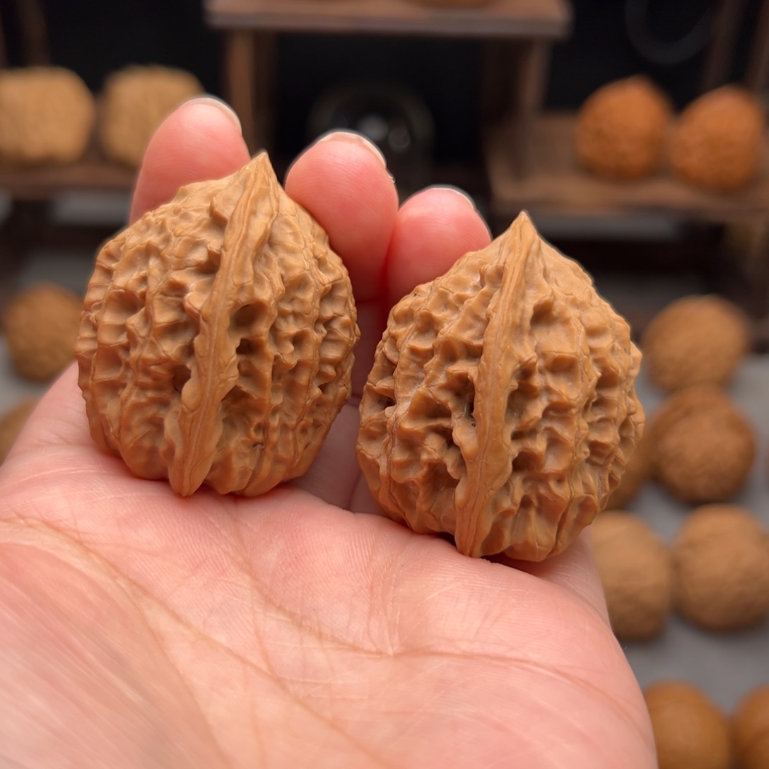 桃核把件13号野生鸡心37.35.43