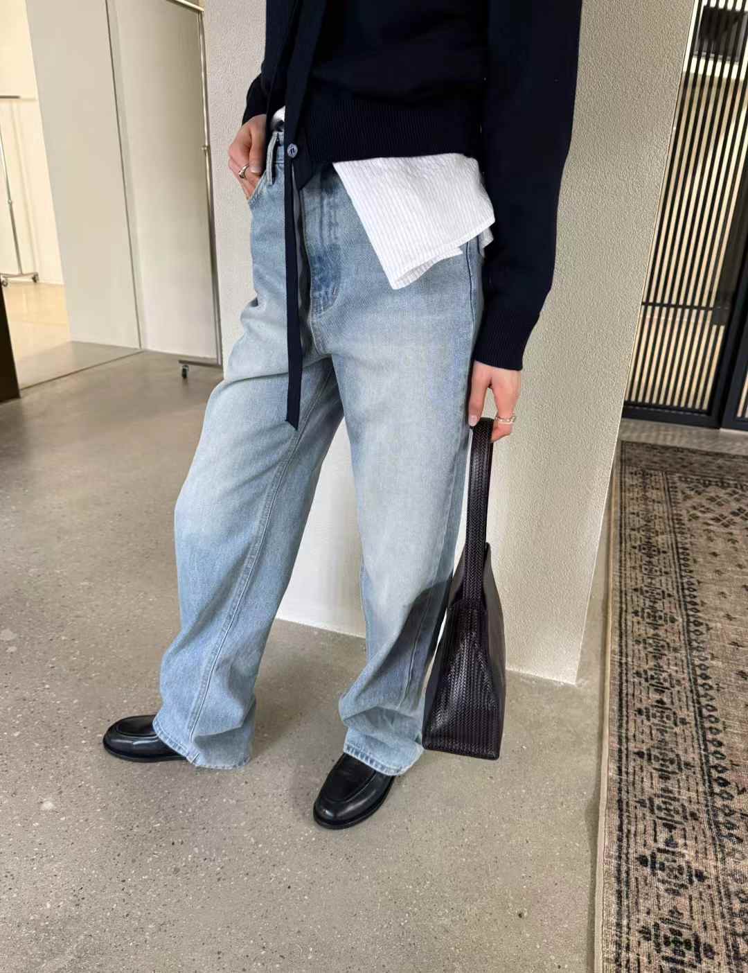 48小时退换KONI韩国东大门代购新款休闲百搭减龄舒适口袋牛仔裤女