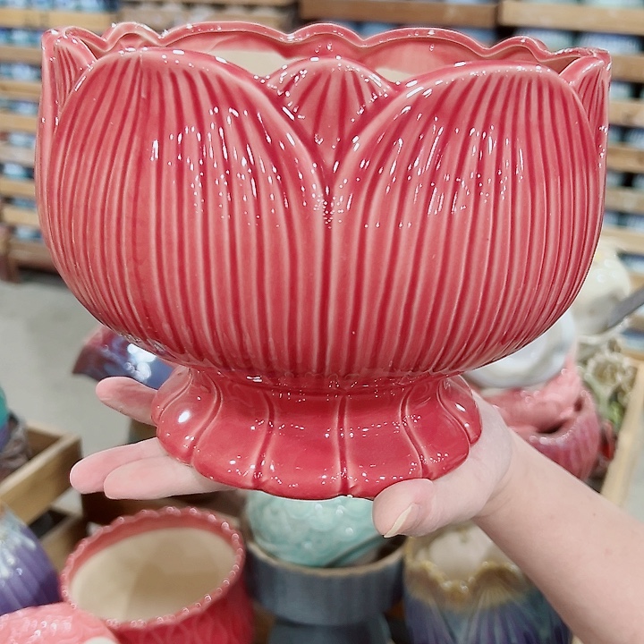 有孔.凑满10元发货多肉陶瓷花盆！