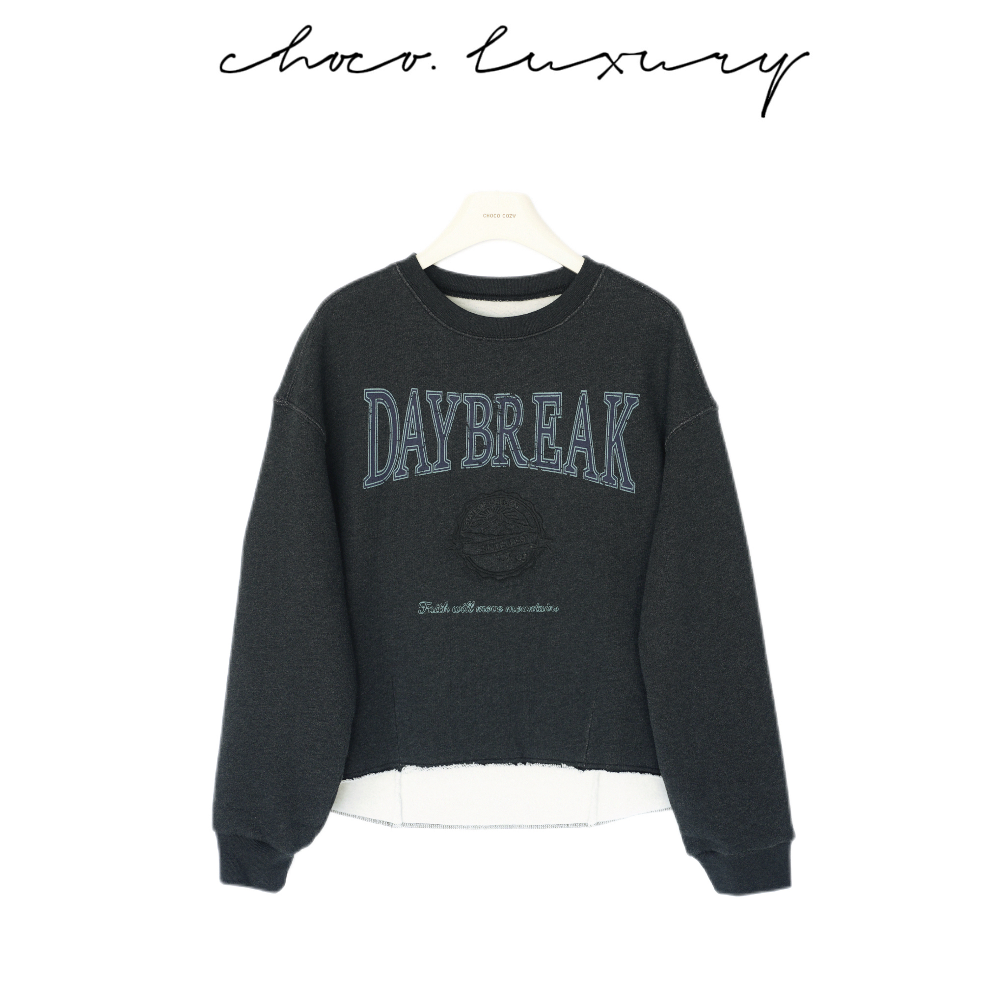 CHOCO【美式街头】100%棉 立体印花 高克重拉绒卫衣 C1590