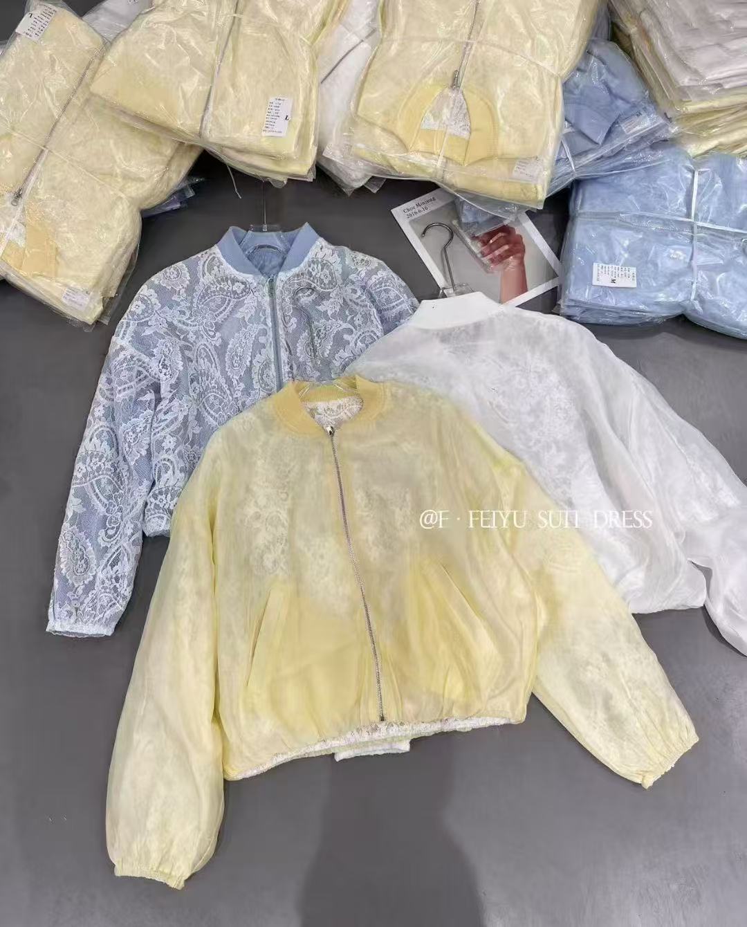 休闲夏季双面穿春秋款蕾丝拼接轻薄立领防晒外套903