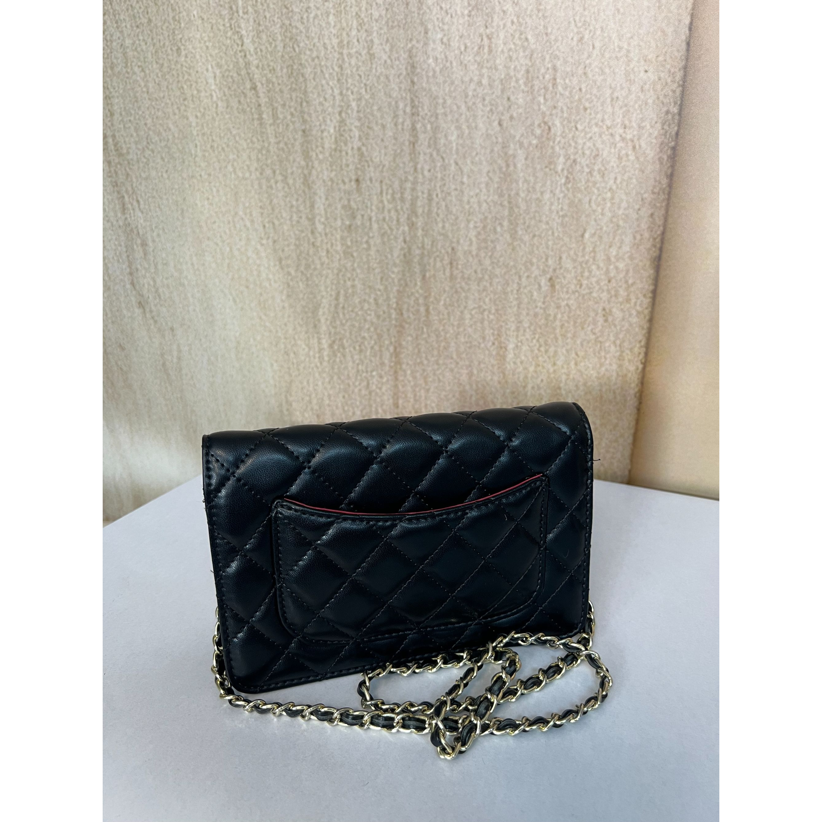 TOLEX2025新款手工时尚百搭卧发女包菱格链条黑色18cm