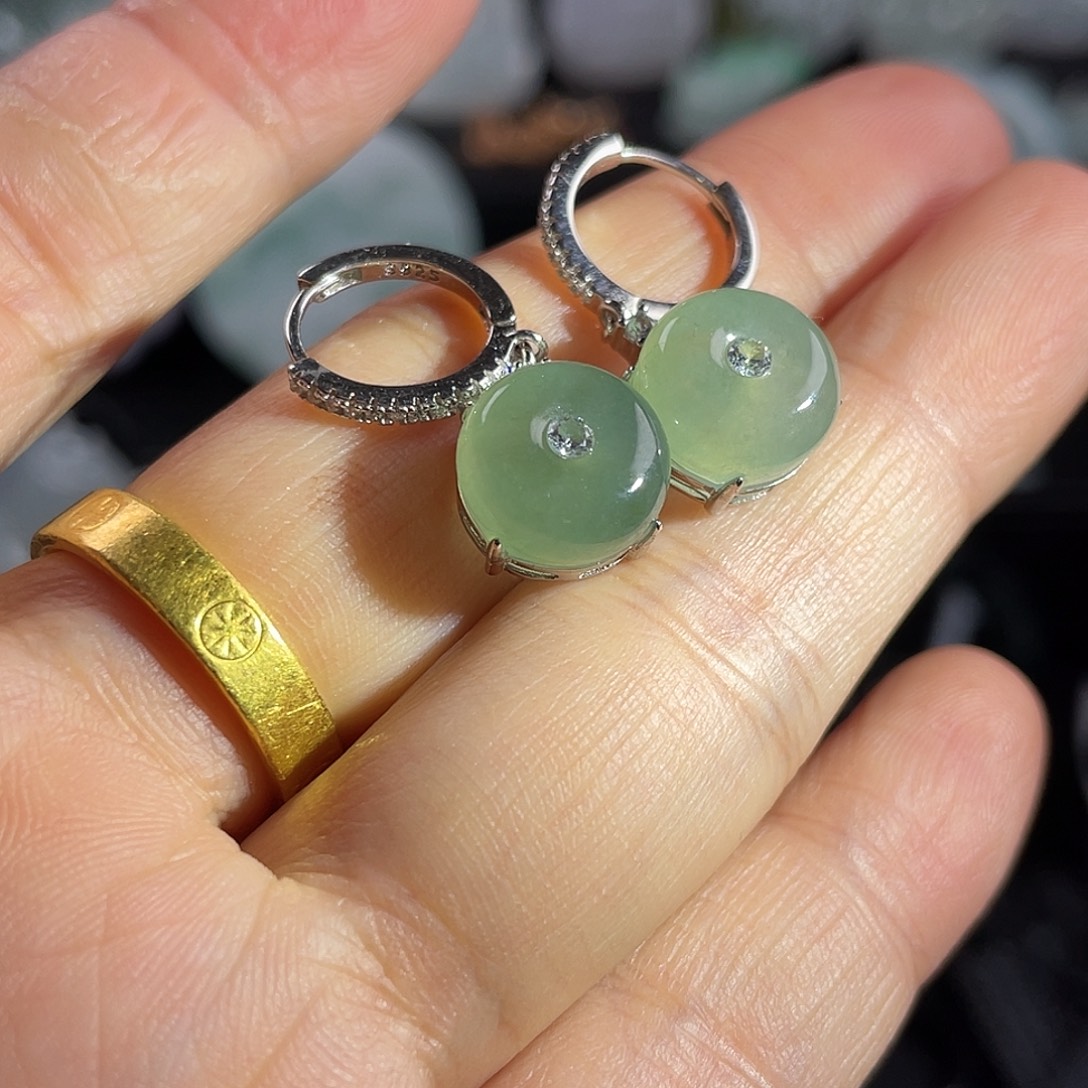 翡翠银S925镶嵌吊坠(不含链)