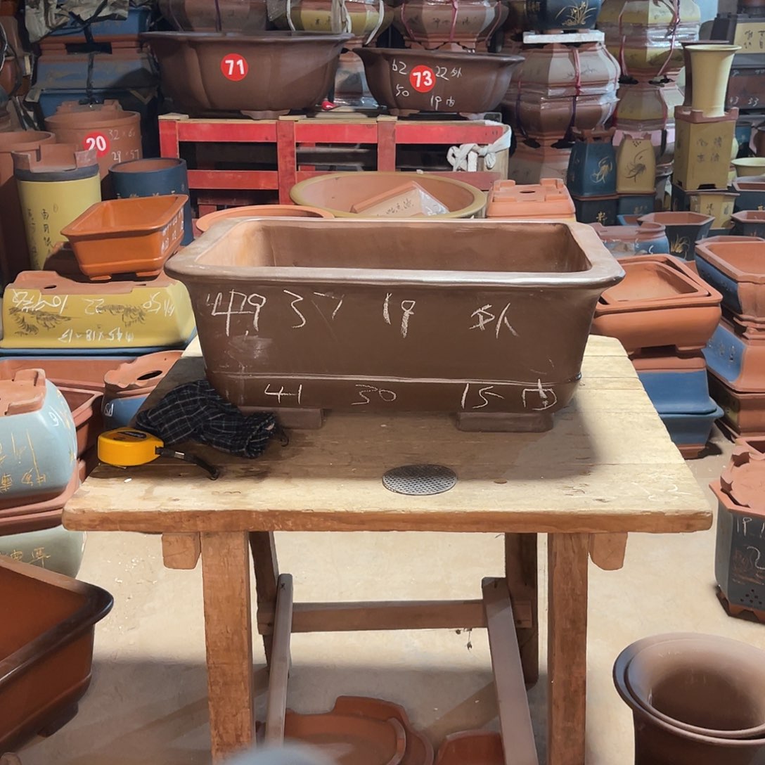 紫砂花盆长方盆一个