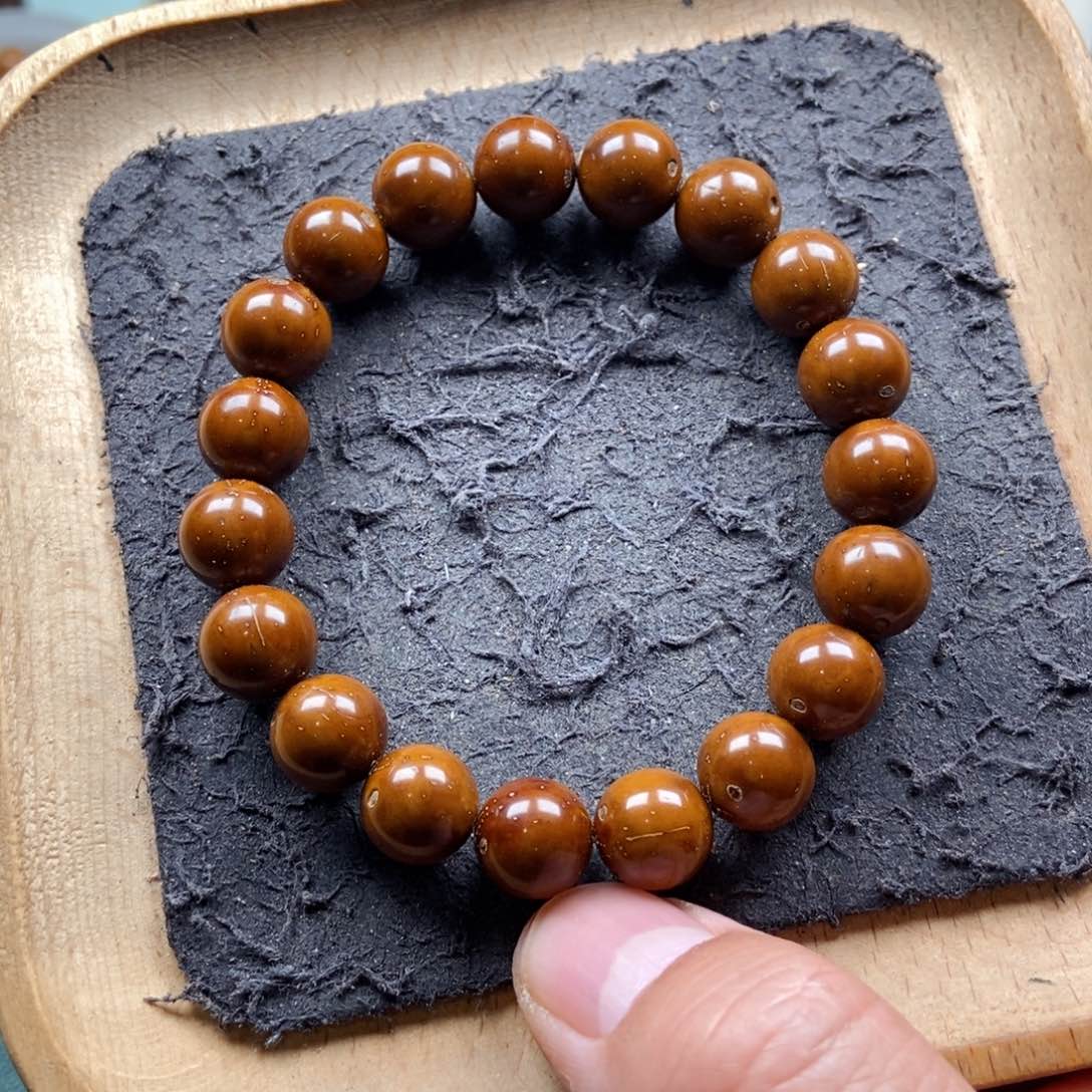 紫金鼠手串11mm精品光珠