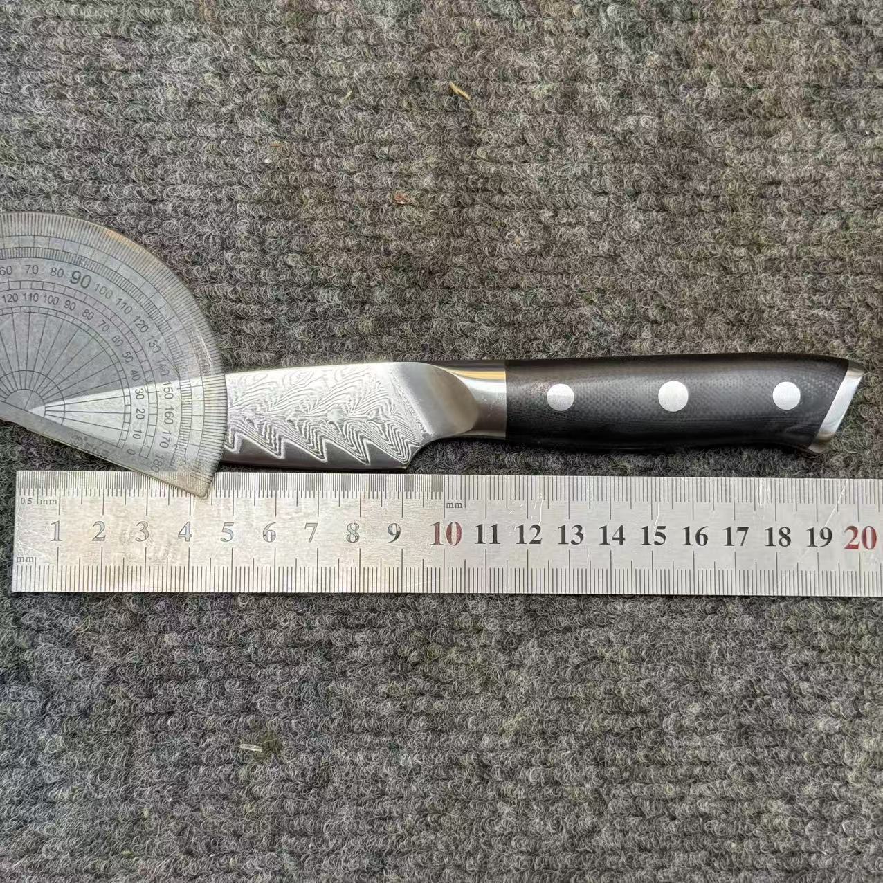 SC钢头黑柄成品水果刀家用切水果