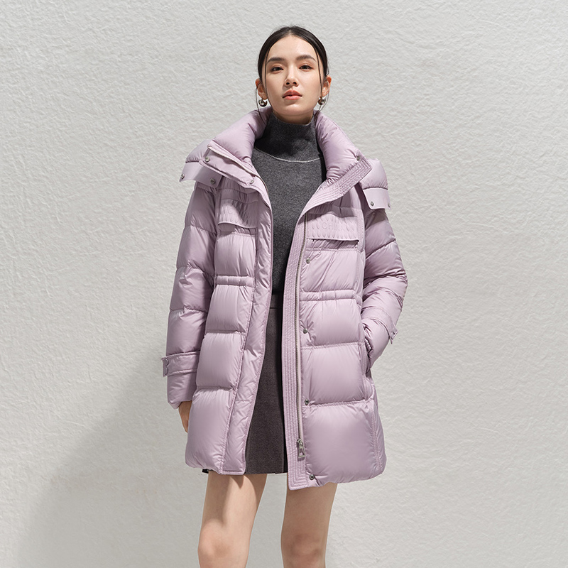 【直播专享】商场同款冬季中长款鹅绒服N0910B44957