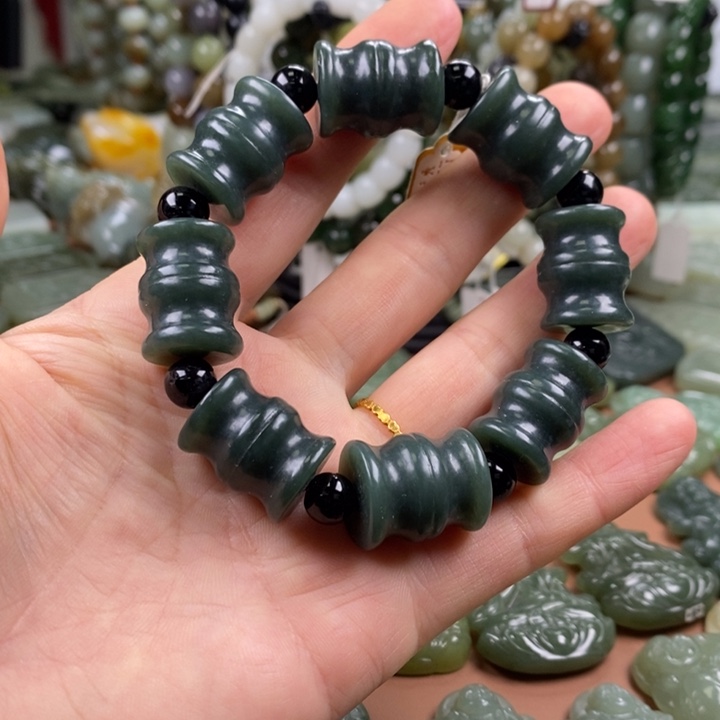 和田玉未镶嵌手链