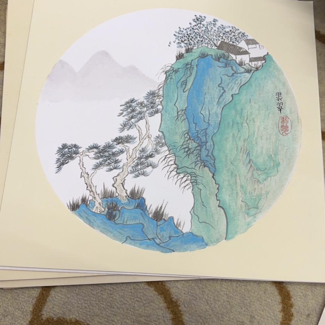 国画38-38卡纸作品艺