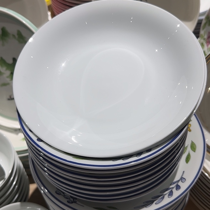 瓷8寸白瓷餐盘2个装正品