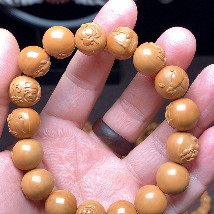 福利猴头手串雕刻无相