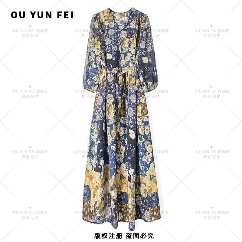 【秘密森林】高级感连衣裙女气质显瘦穿搭时尚洋气长裙HY1155