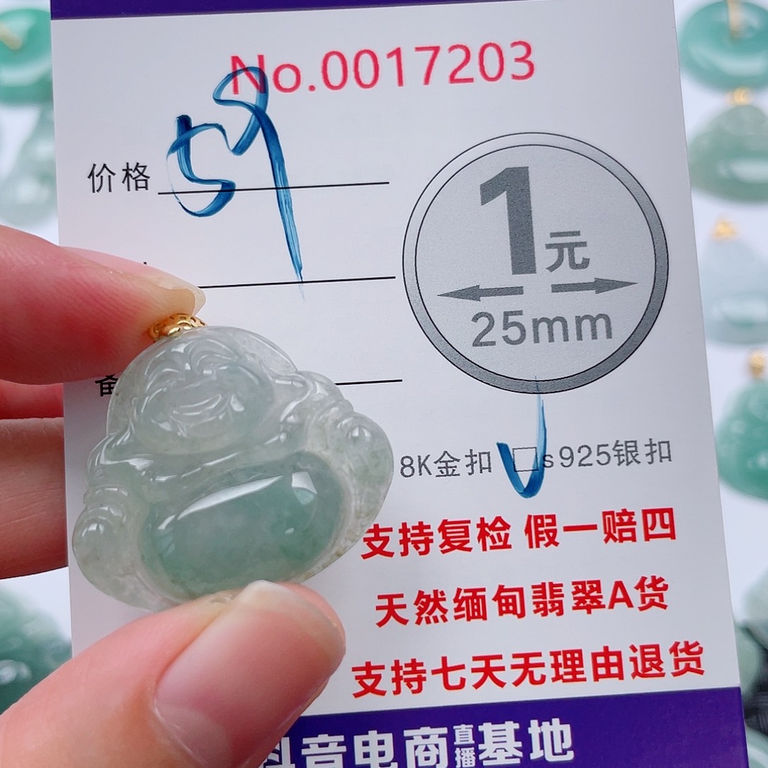 翡翠未镶嵌吊坠(不含链)