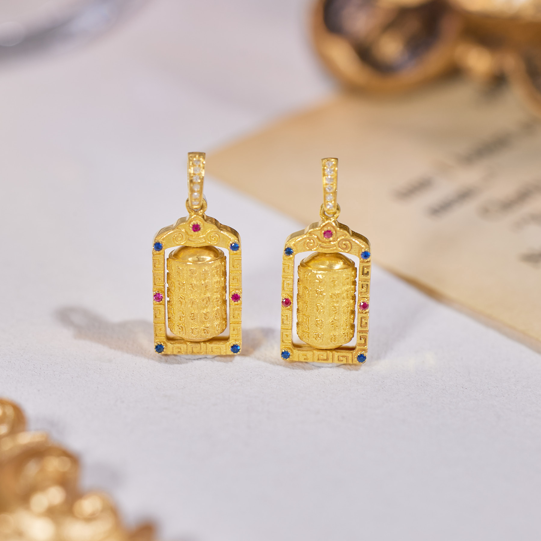 【歪歪】（素金）倍倍加吊坠（加加）*18K金镶嵌（多样性发一）S1162