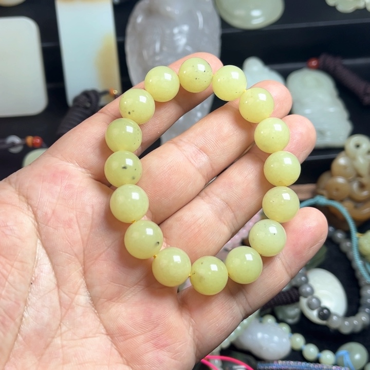 手链未镶嵌和田玉（糖玉）