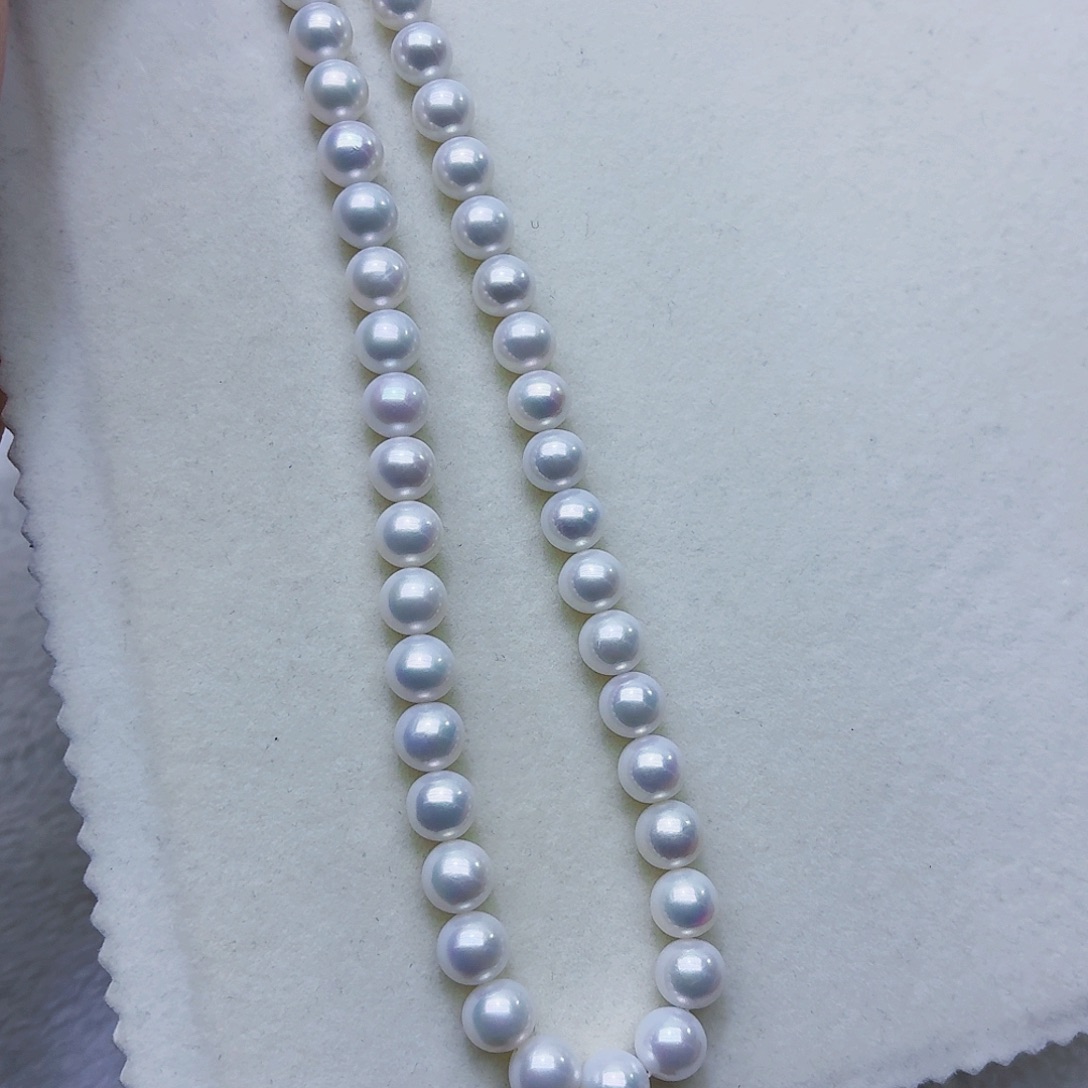 月***亮淡水珍珠银S925镶嵌颈饰