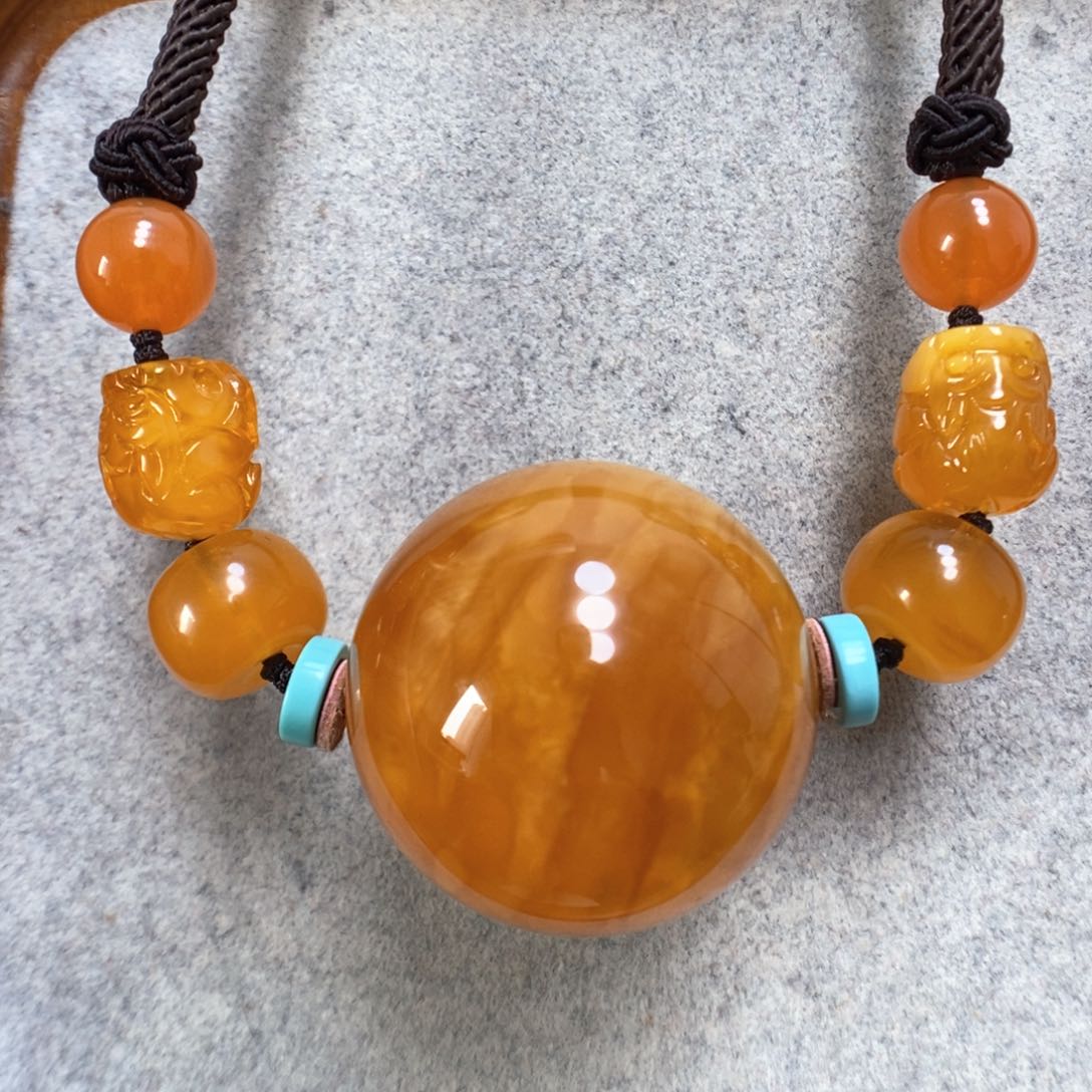 蜜蜡项链未镶嵌蜜蜡锁骨