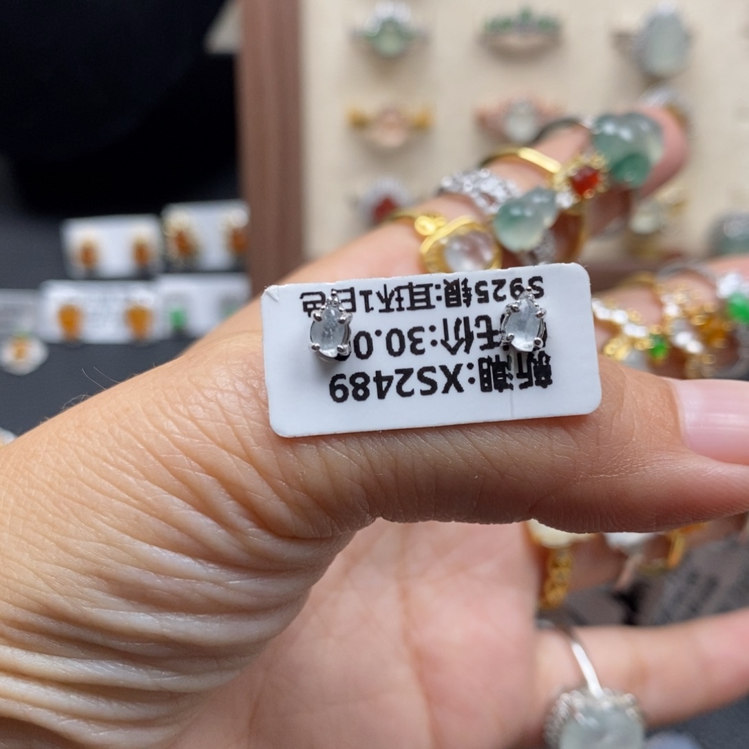 翡翠银S925镶嵌戒指