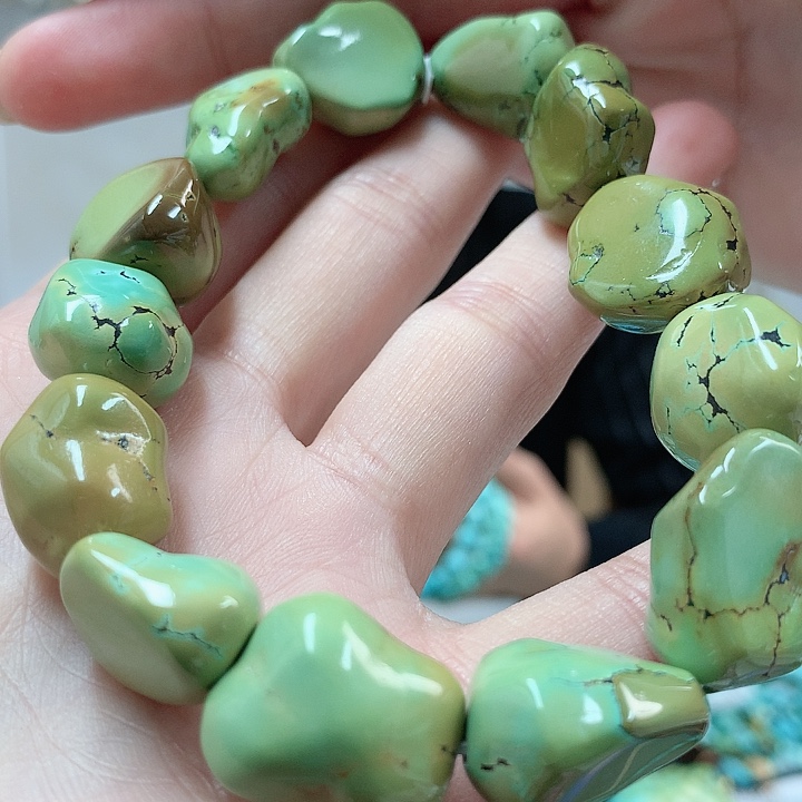 绿松石珠宝奇石未镶嵌小**乐