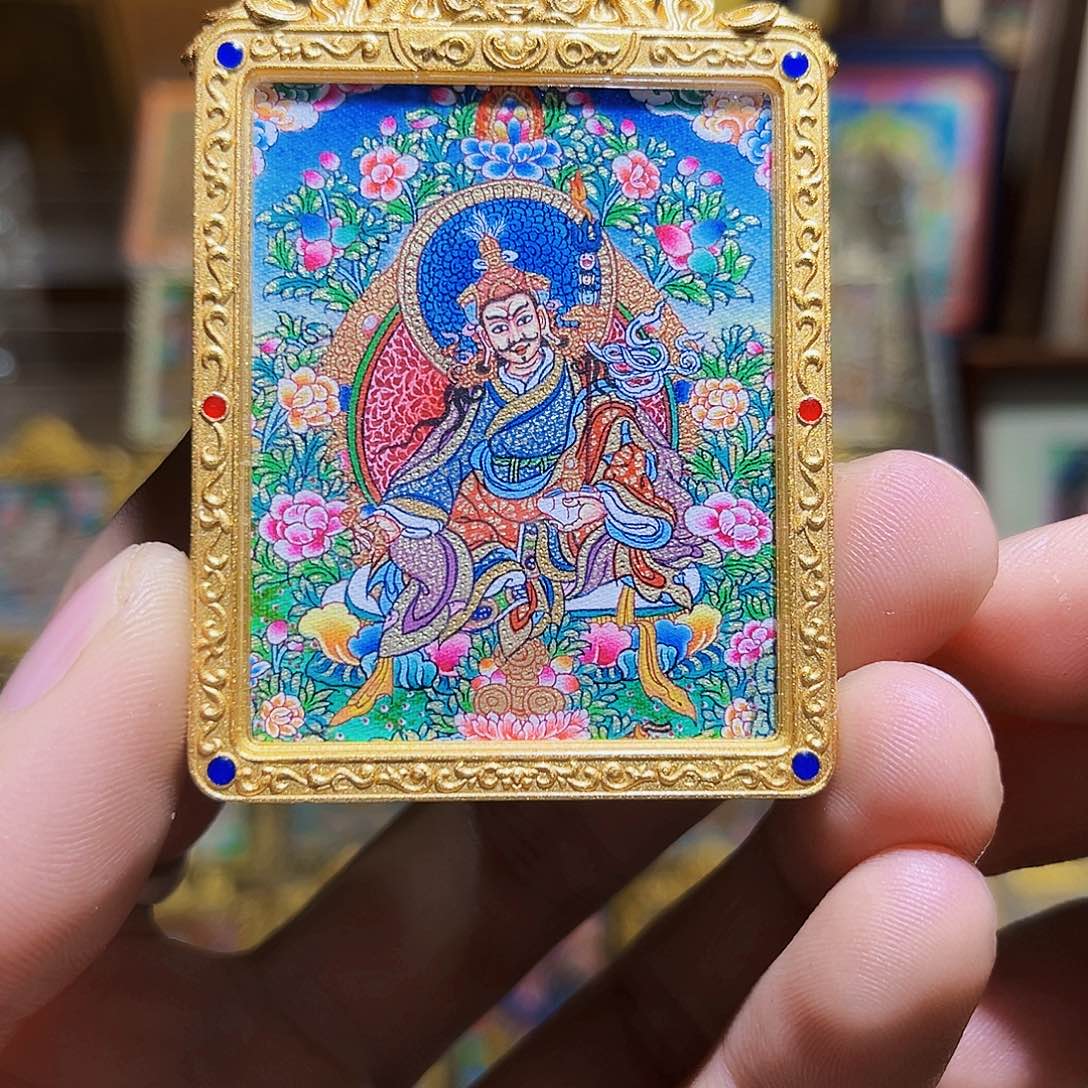 吊坠青海热贡纯手绘莲花生