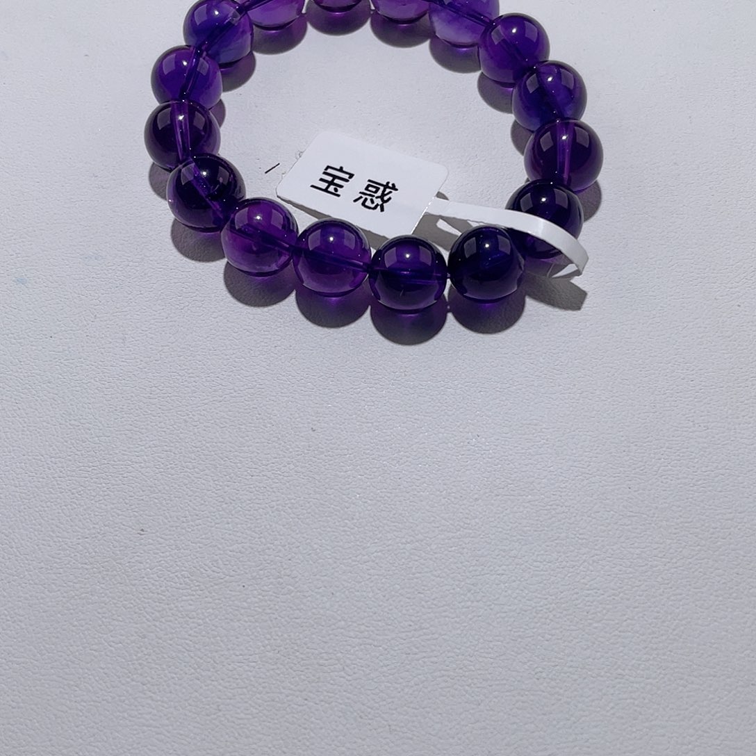 水晶手串未镶嵌张*汐紫水晶