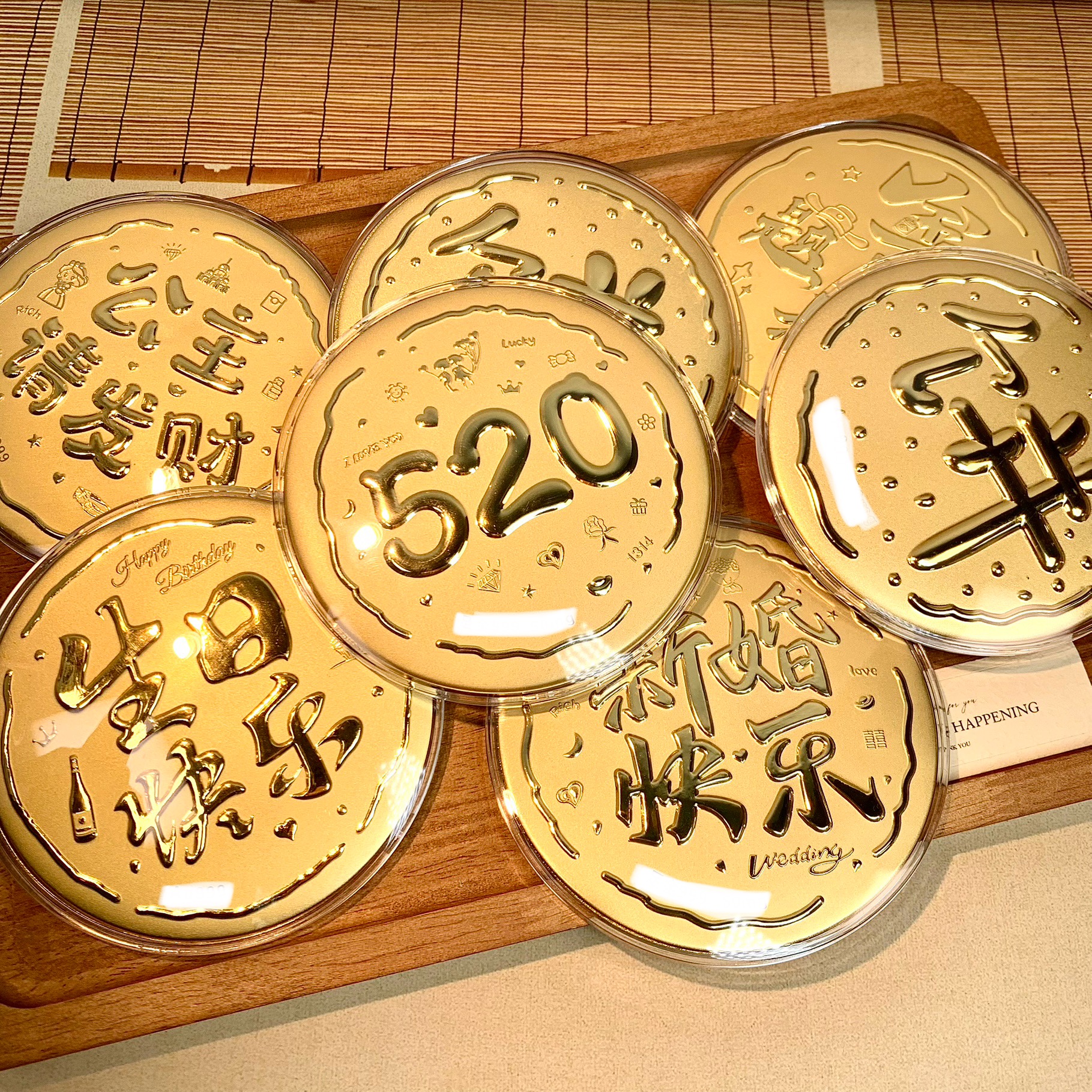 含金工艺品父亲节礼物大饼50mg 超人老爸金榜题名摆件送爸爸老公