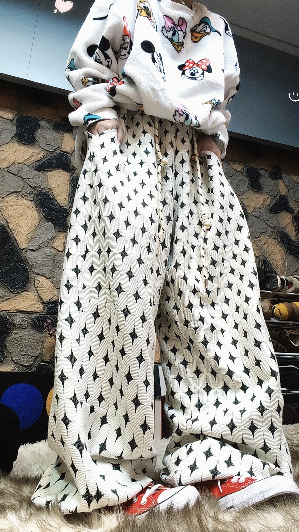 Laurine原创韩版宽松星星裤