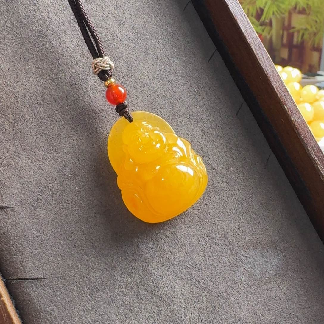 蜜蜡毛衣链未镶嵌