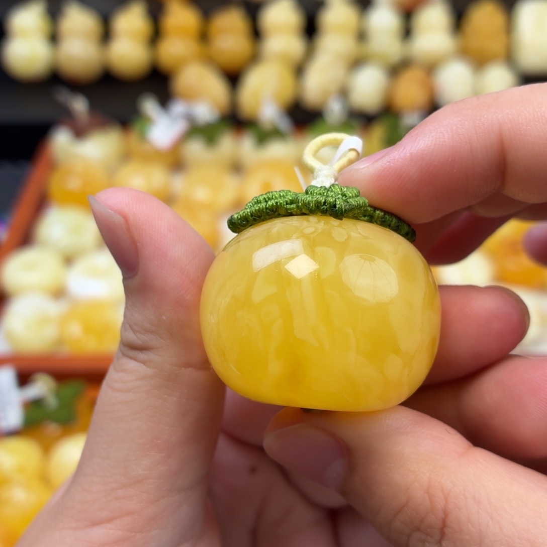 蜜蜡未镶嵌毛衣链蜜蜡