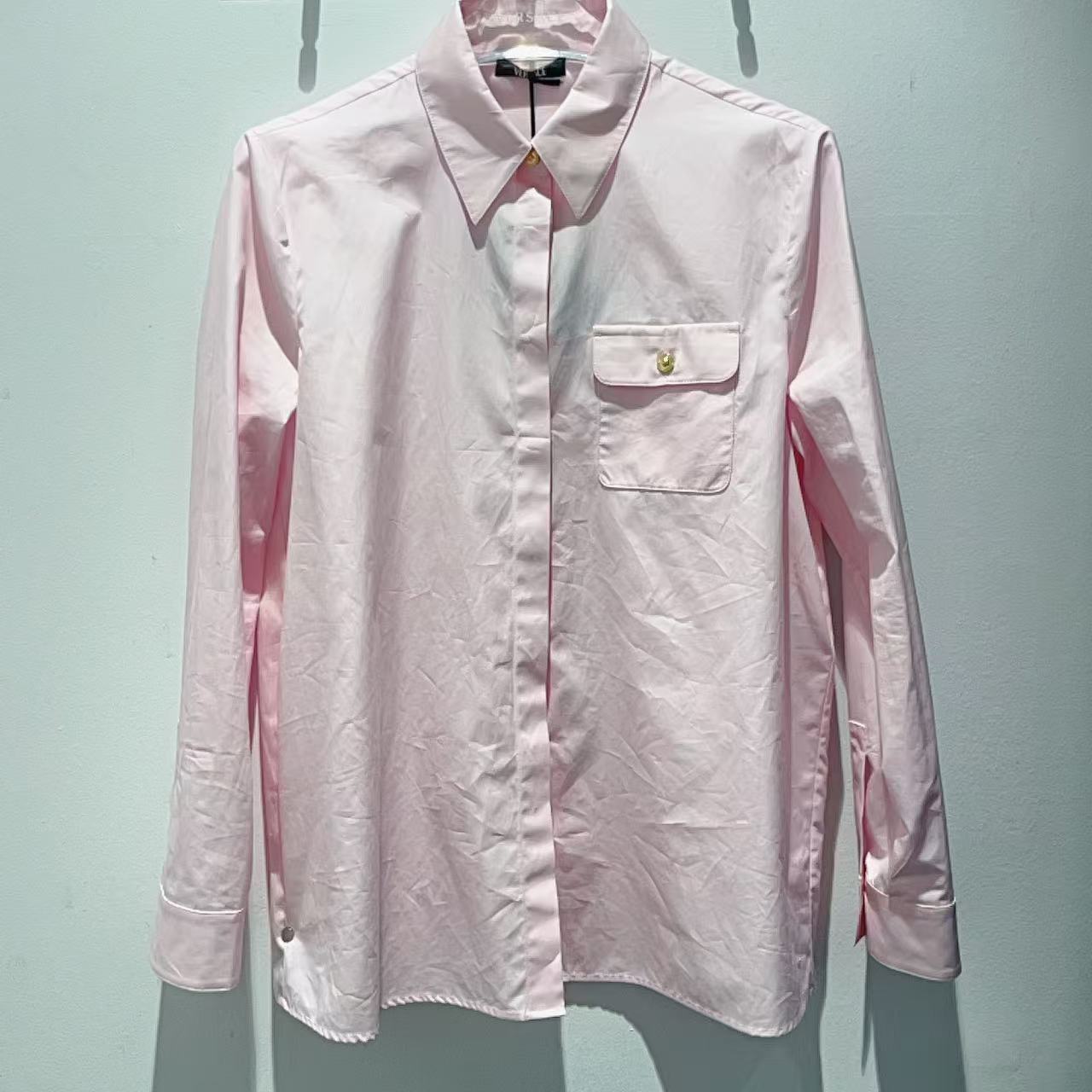 未使用 VERSACE/范思哲 女士休闲百搭衬衫粉色