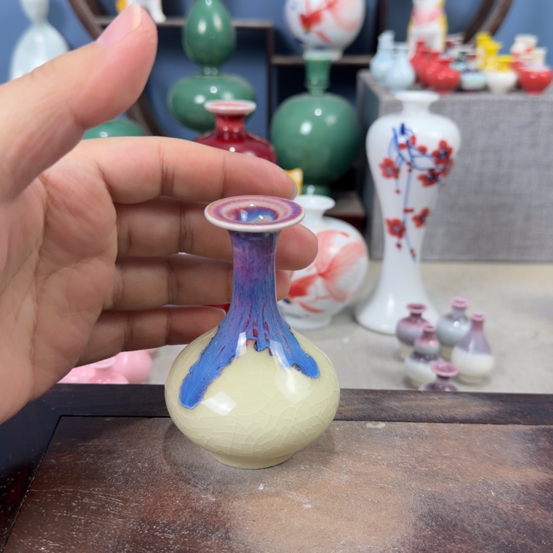 陶瓷手工小花器摆件