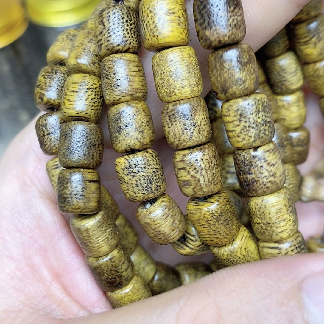 沉香沉香碎屑文莱软金丝虫漏108