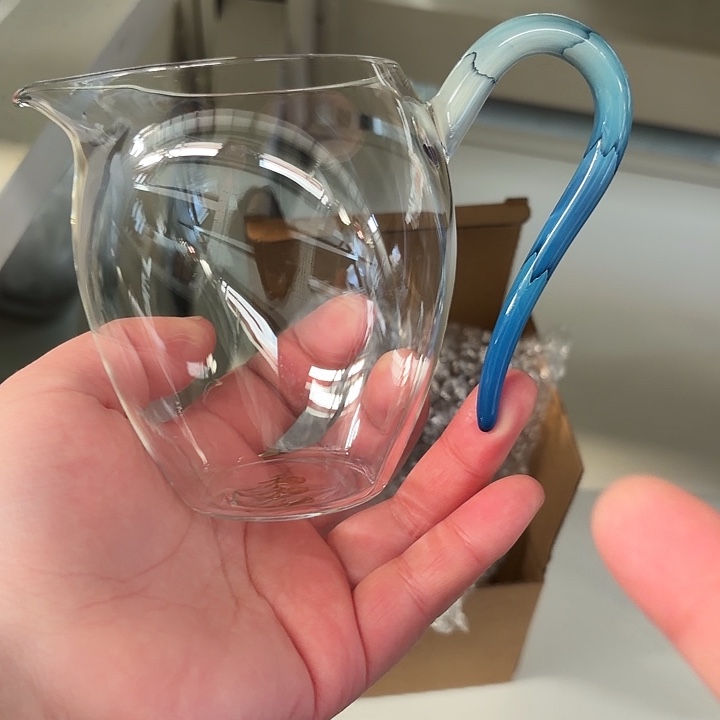 手工艺品玻璃玻璃茶器依然蓝凤玉