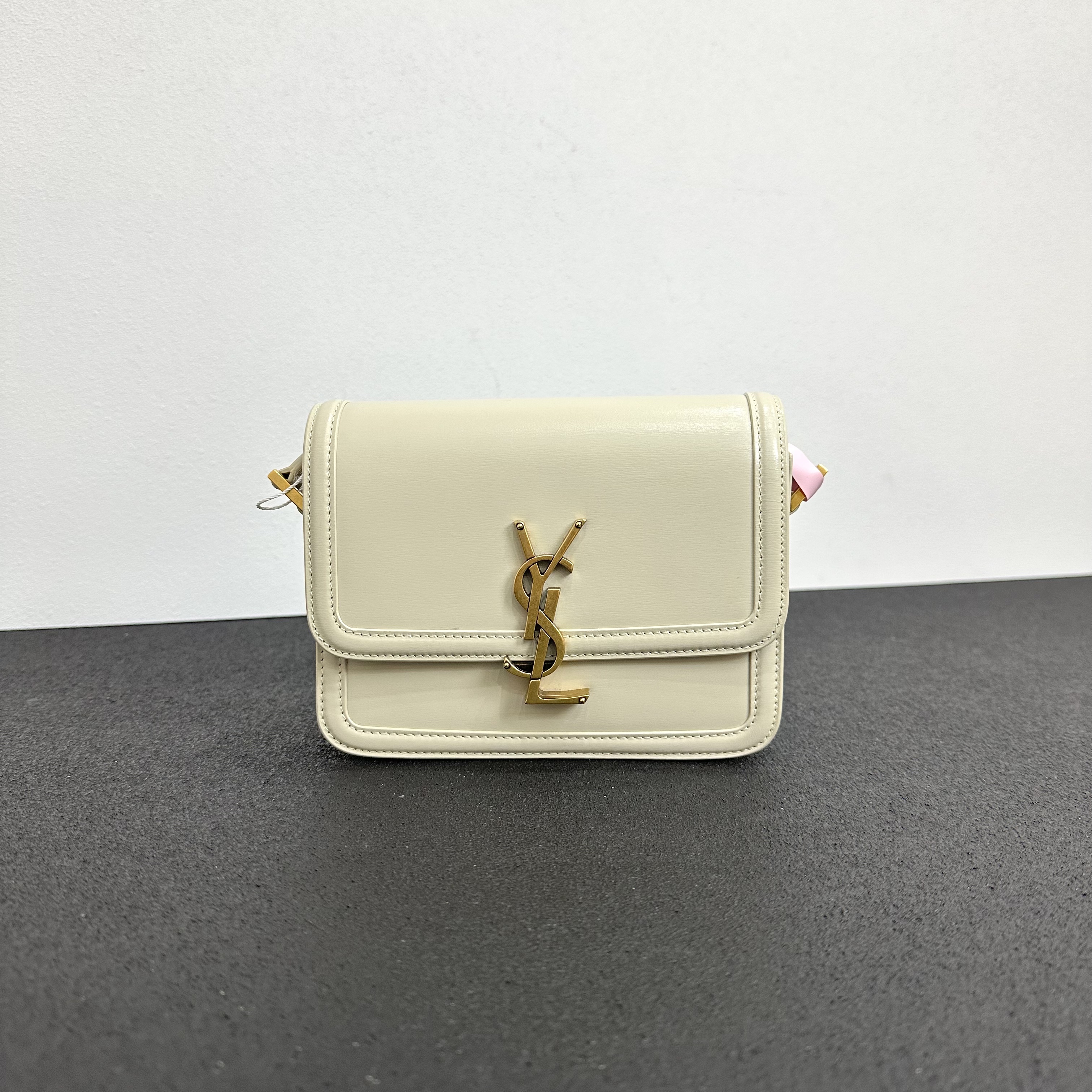 99新 YSL/圣罗兰 壹所奢品 YSL 豆腐 光面 小号 白金