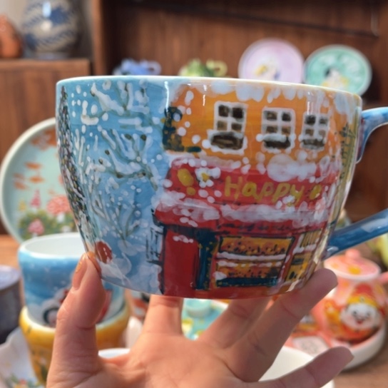 瓶景德镇釉下手绘陶瓷