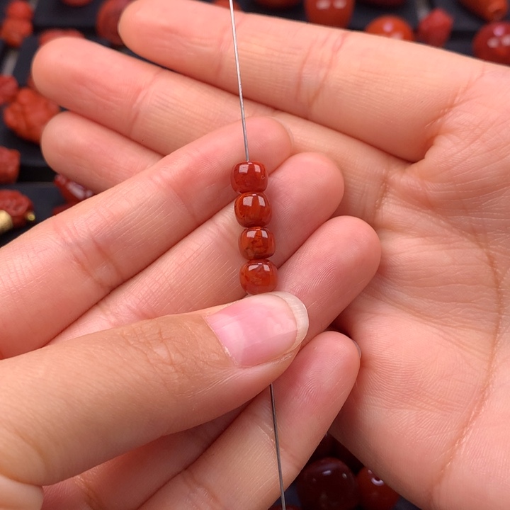 南红玛瑙未镶嵌火焰纹老型6.5MM