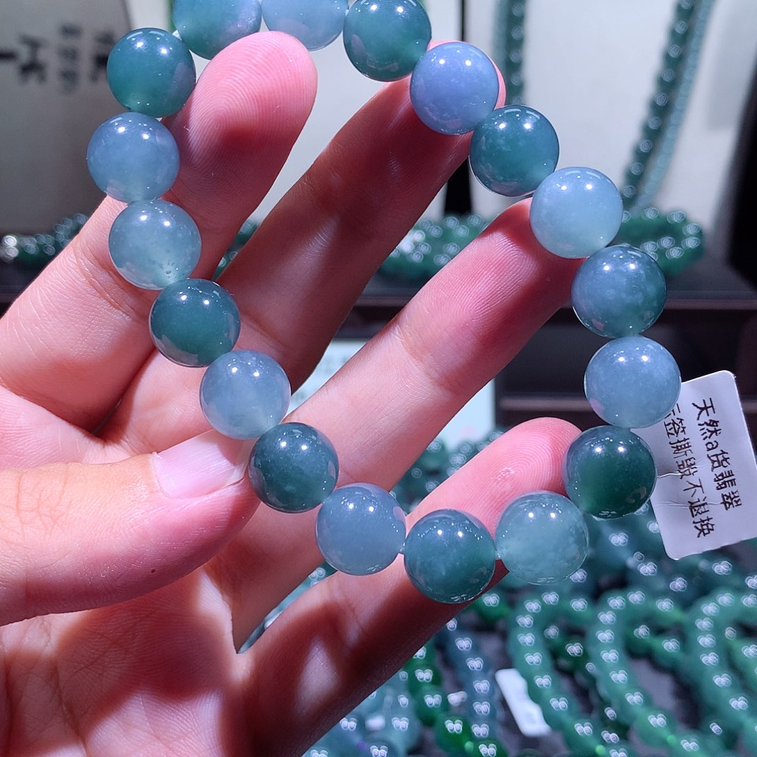 未镶嵌手链翡翠天然a货翡翠手串11+