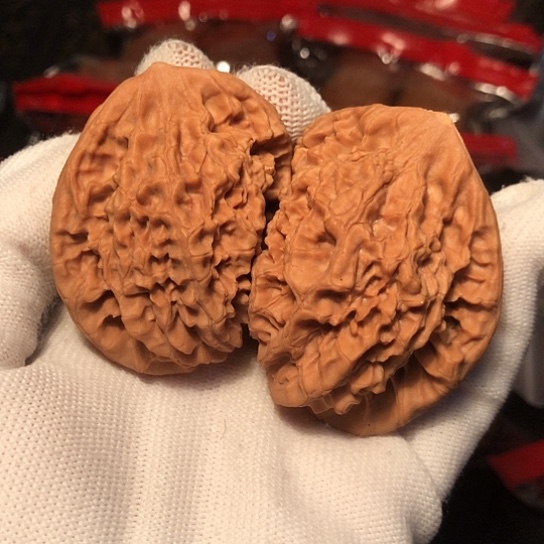 把件文玩核桃官帽半壁