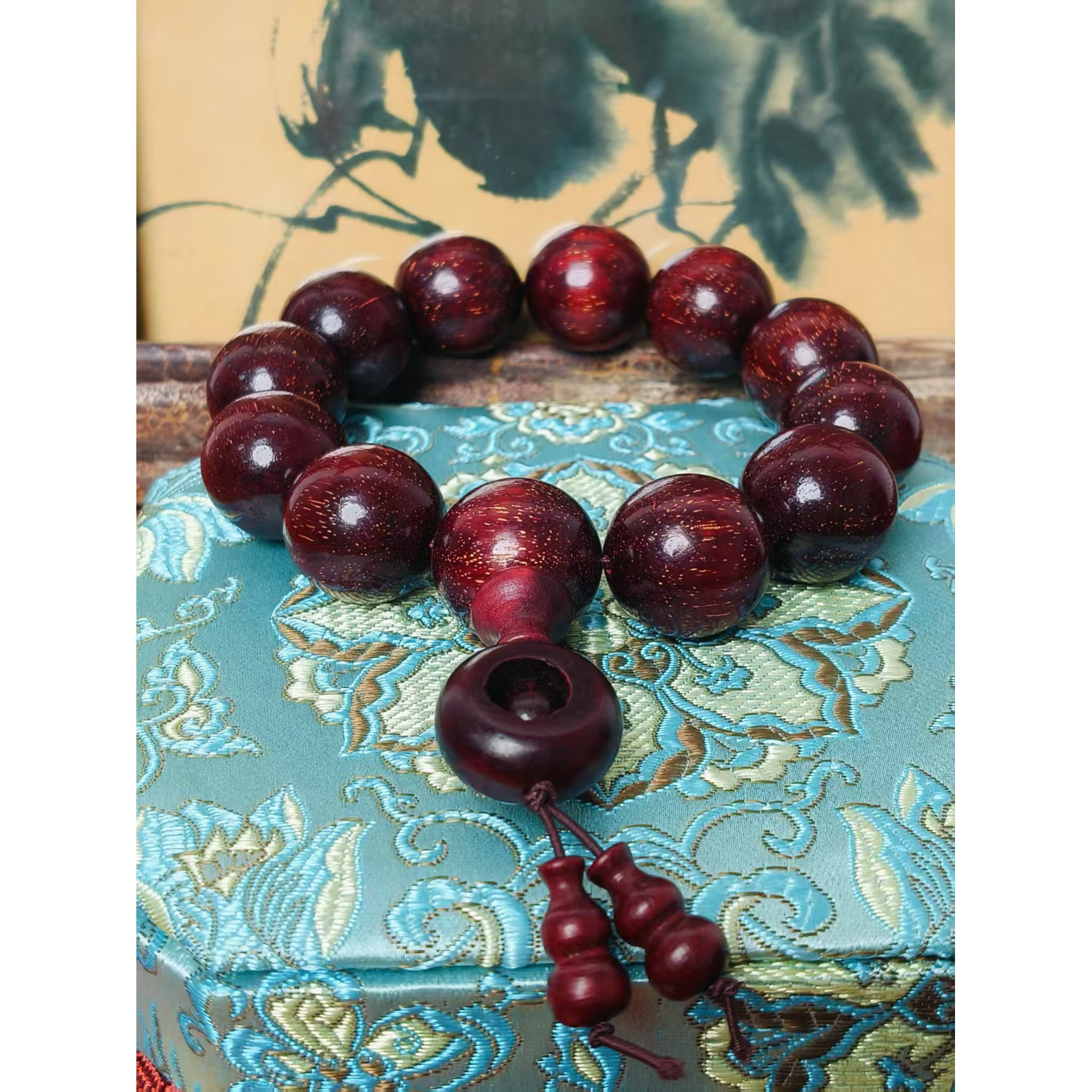 伍国风复古红珠手串