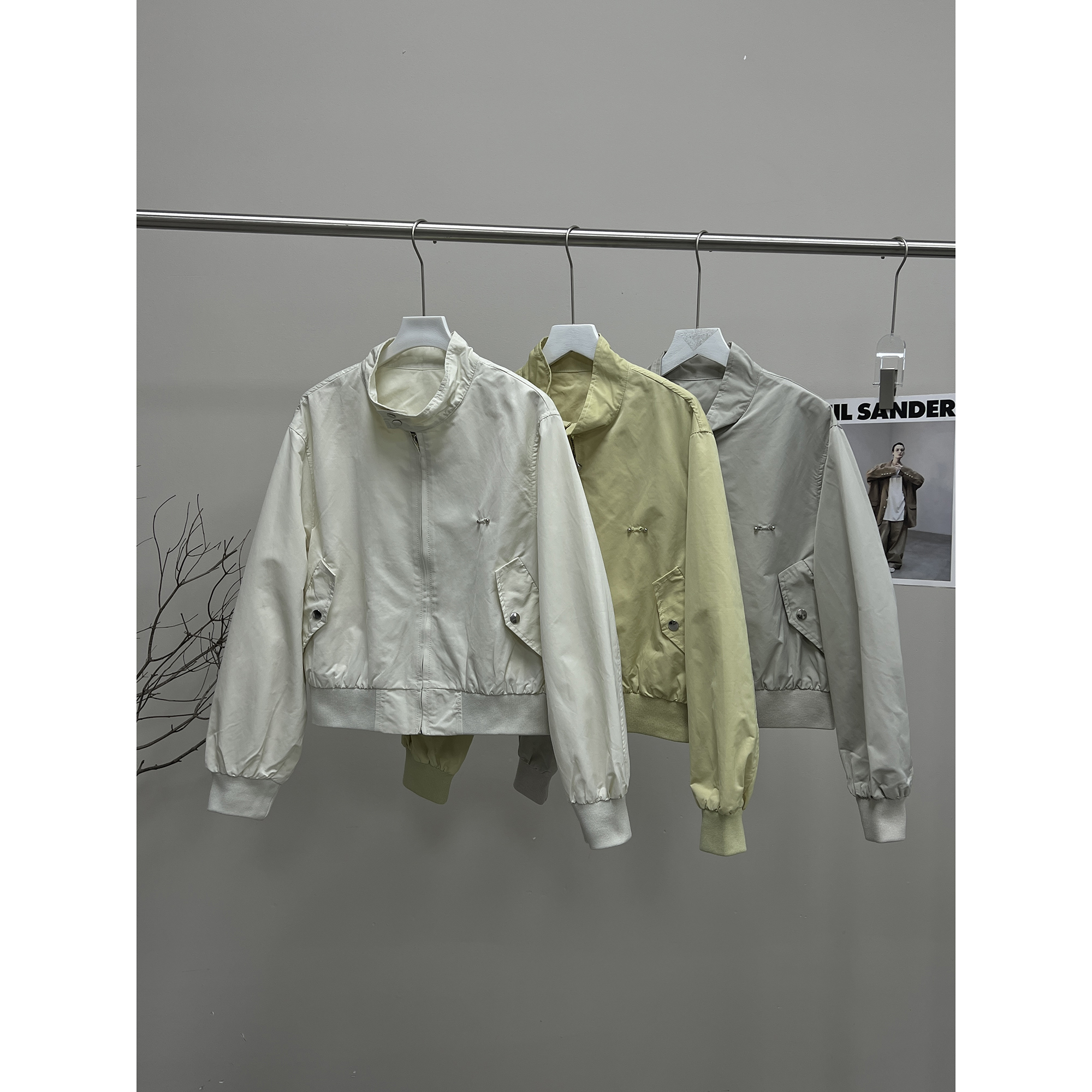 三个色短款夹克外套8817（清）