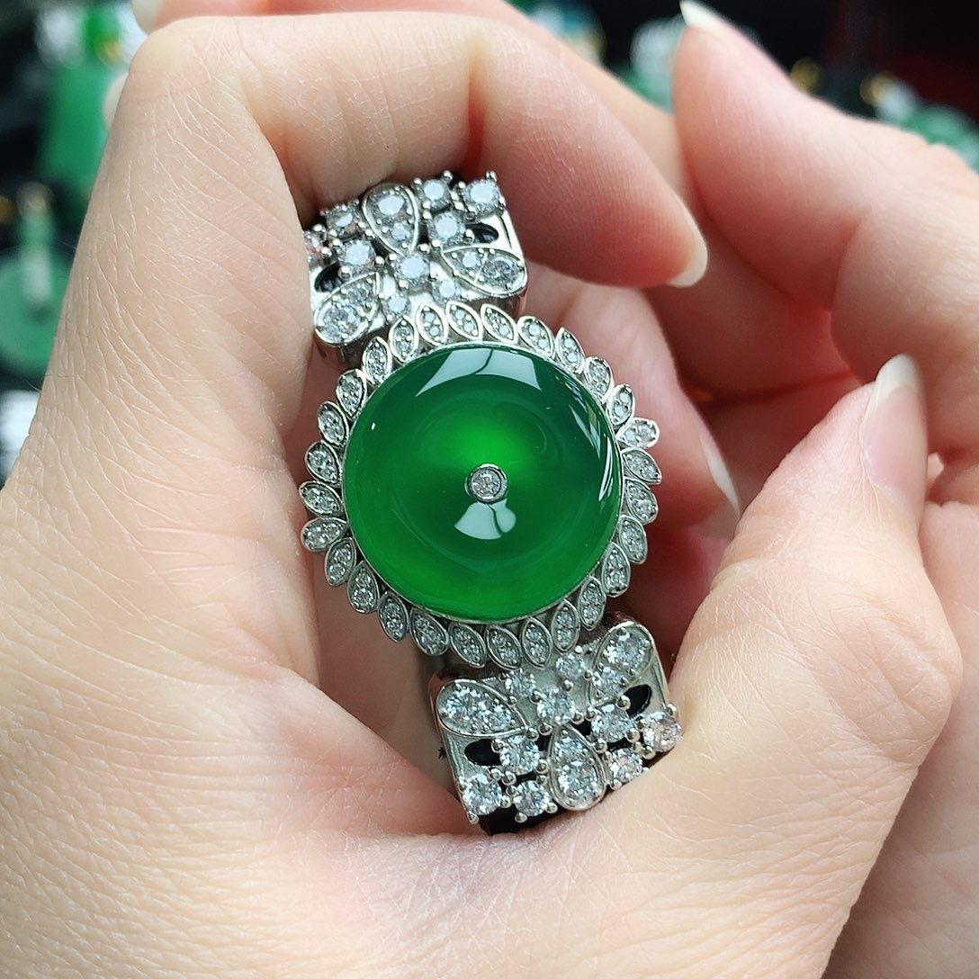 玛瑙/玉髓手牌银S925镶嵌胃*力