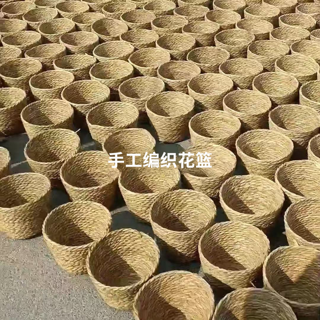 花店专用新款北欧仙子手工抱抱鲜花花艺包装材料创意花篮草编花篮