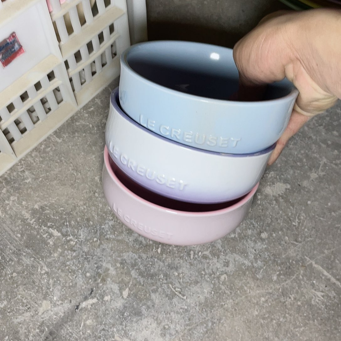 瓷片微瑕陶瓷餐具家用 六个5.5 颜色各两个