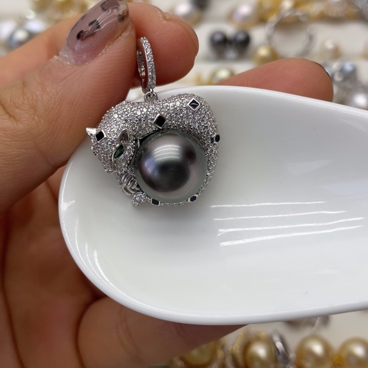 海水珍珠吊坠(不含链)银S925镶嵌