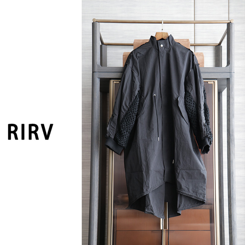 RIRV时髦-"街拍"黑色阔版休闲风衣
