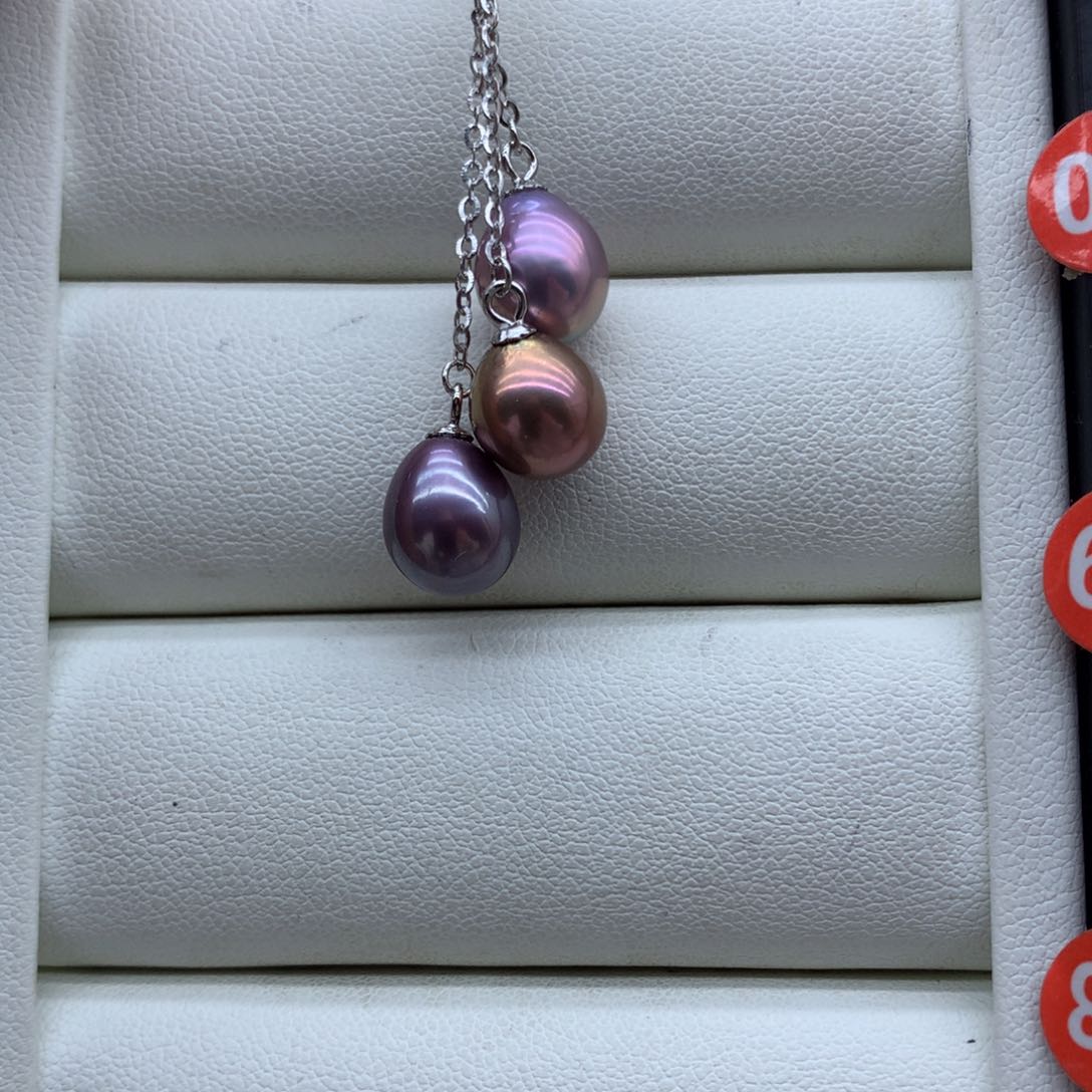 淡水珍珠颈饰银S925镶嵌桃*