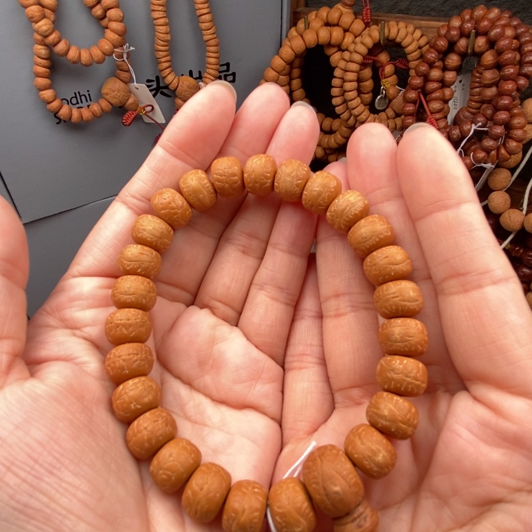 凤眼菩提手串藏式直切25年新籽非实心12.5-12.9尺25颗