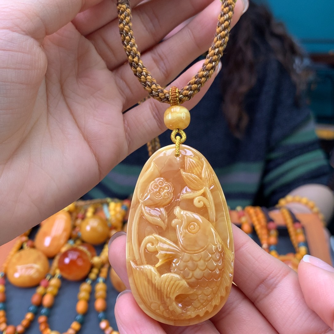 蜜蜡未镶嵌颈饰天然