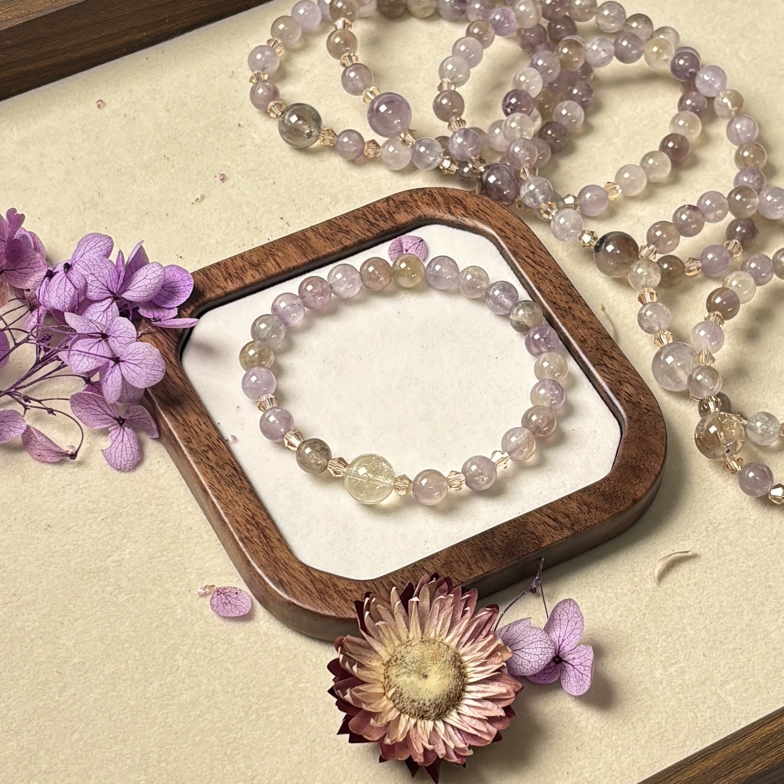 紫极光DIY手串 约7mm 多样性发一