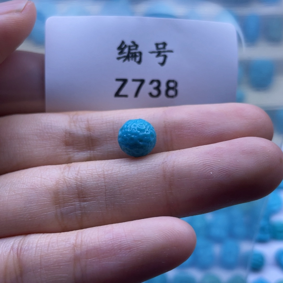 未镶嵌绿松石珠宝奇石8mm